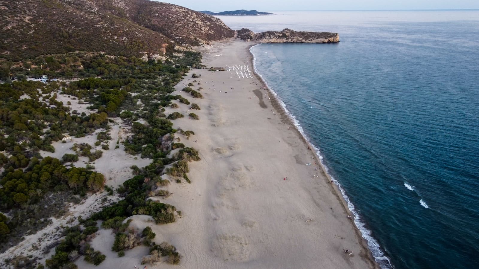Patara — a beach with a sandy beach and trees