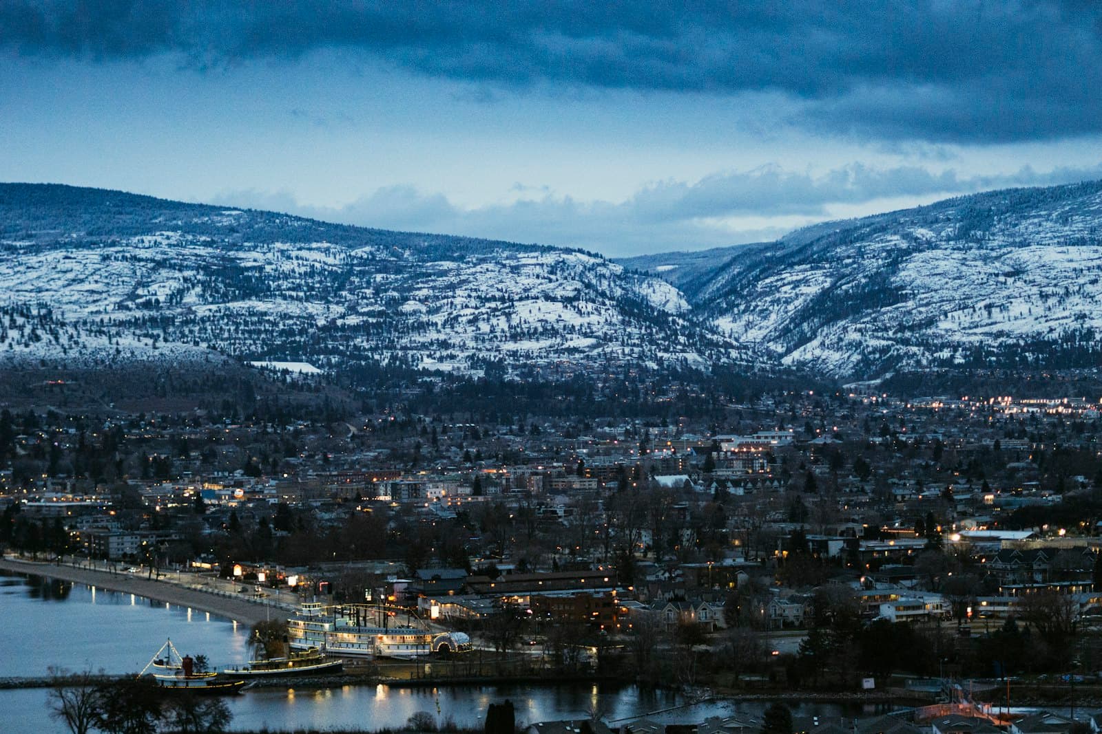 Penticton — aerial photography of city skyline during daytime