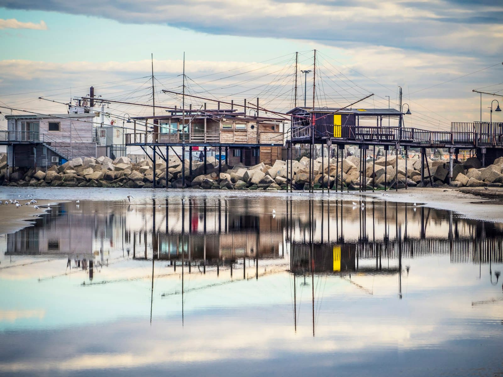 Pescara — a train on a bridge over water