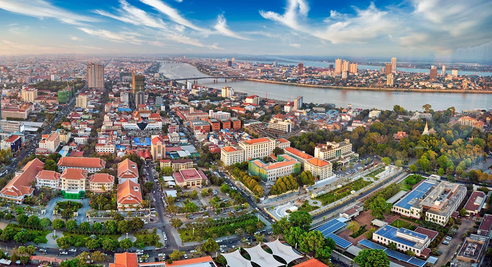 Phnom Penh — aerial view of city buildings during daytime
