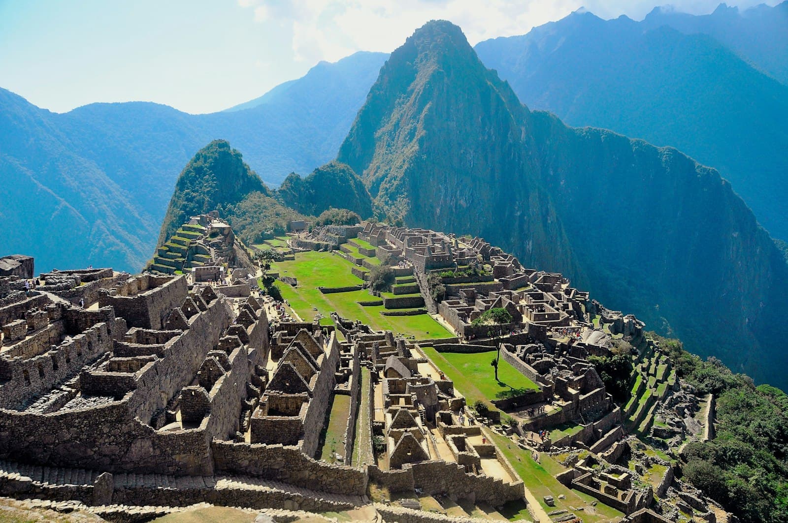 Pisac — aerial view of green mountains during daytime