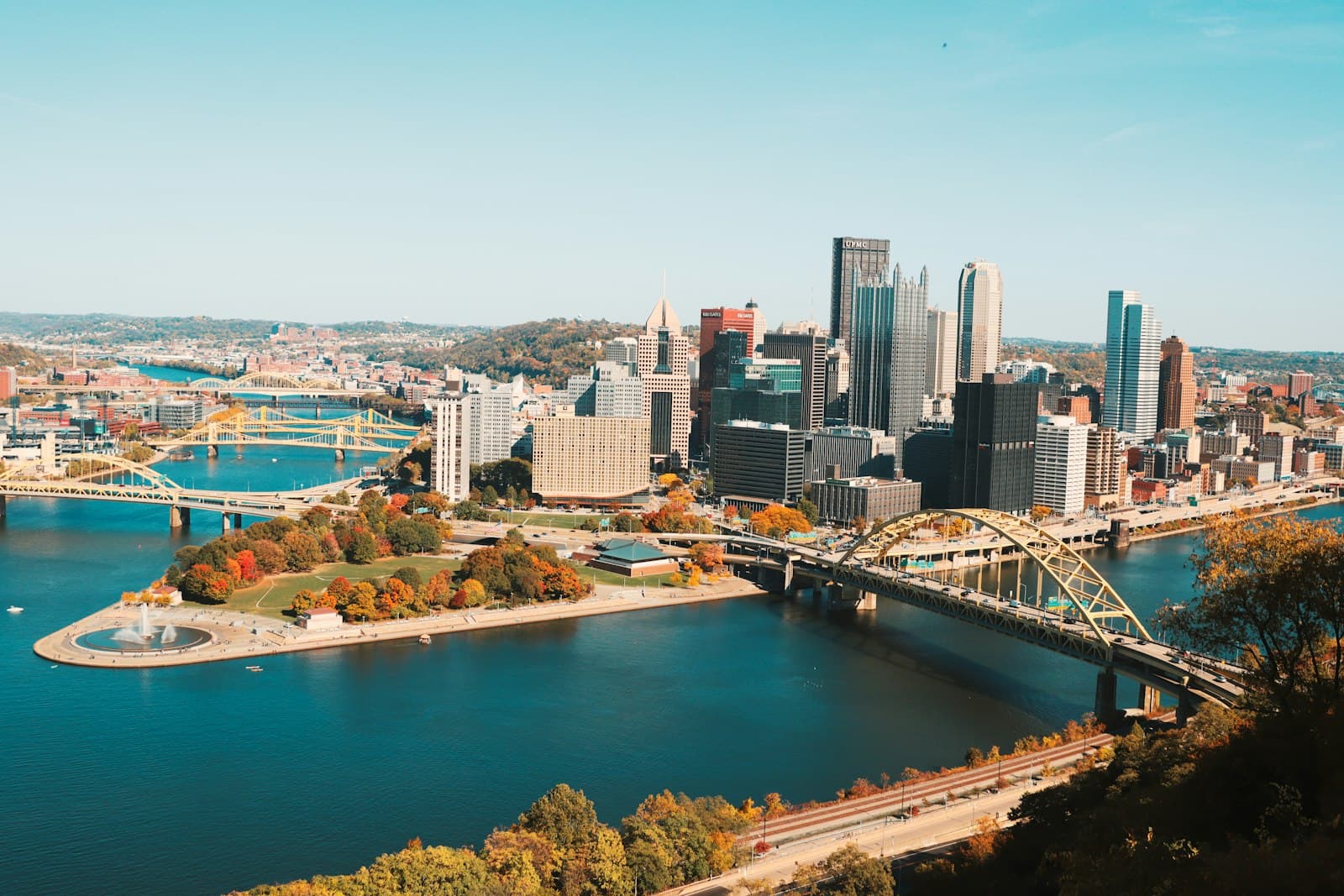 Pittsburgh — aerial view of city buildings during daytime