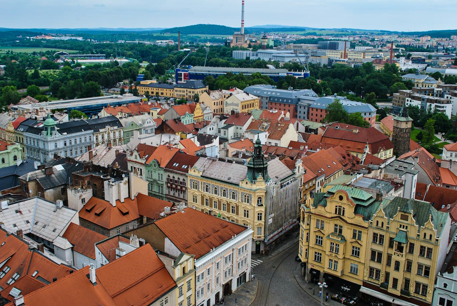 Pilsen — a city with many buildings