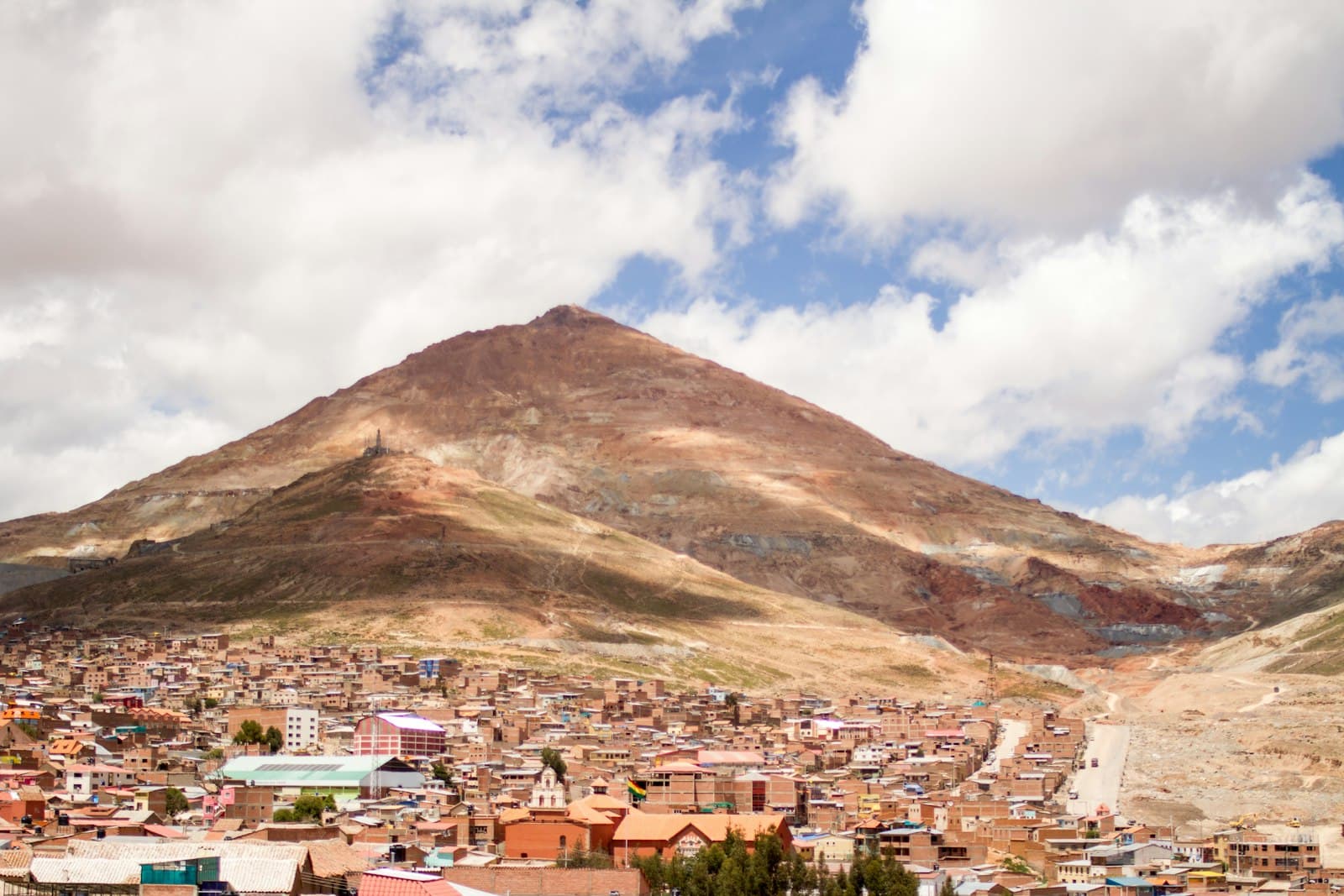 Potosí — a city with a mountain in the background
