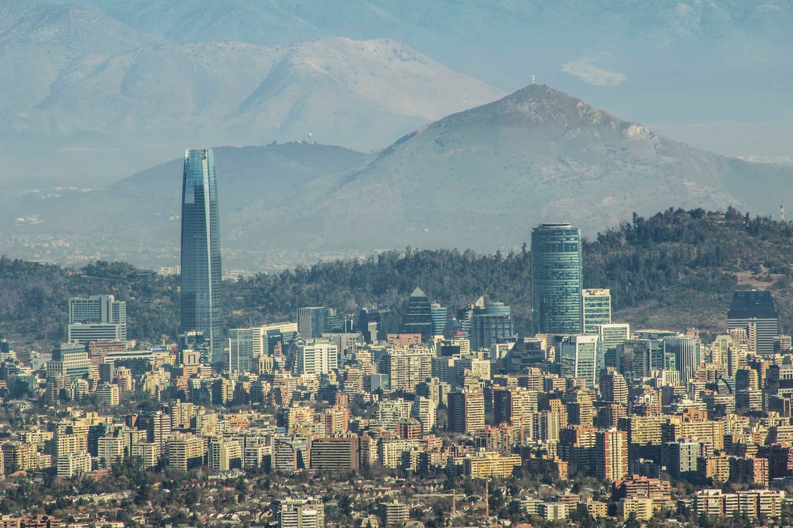 Pucón — aerial photo of city