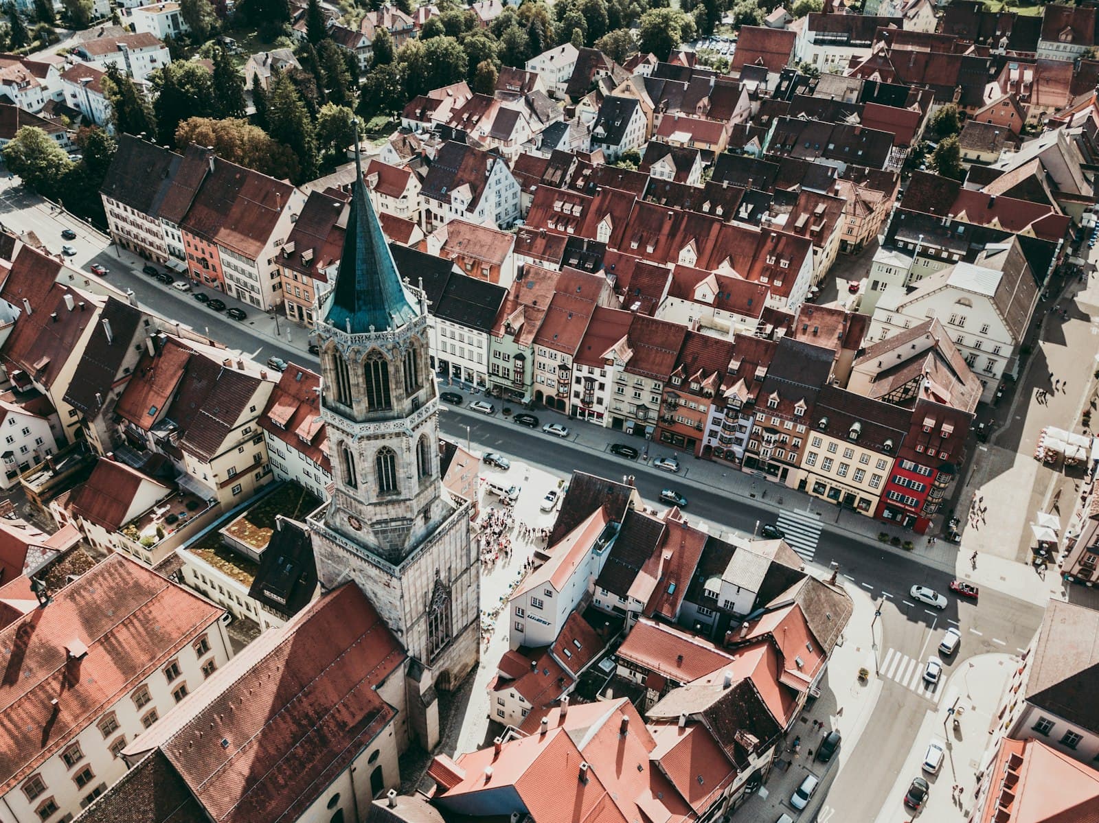 Rottweil — aerial view of city buildings during daytime