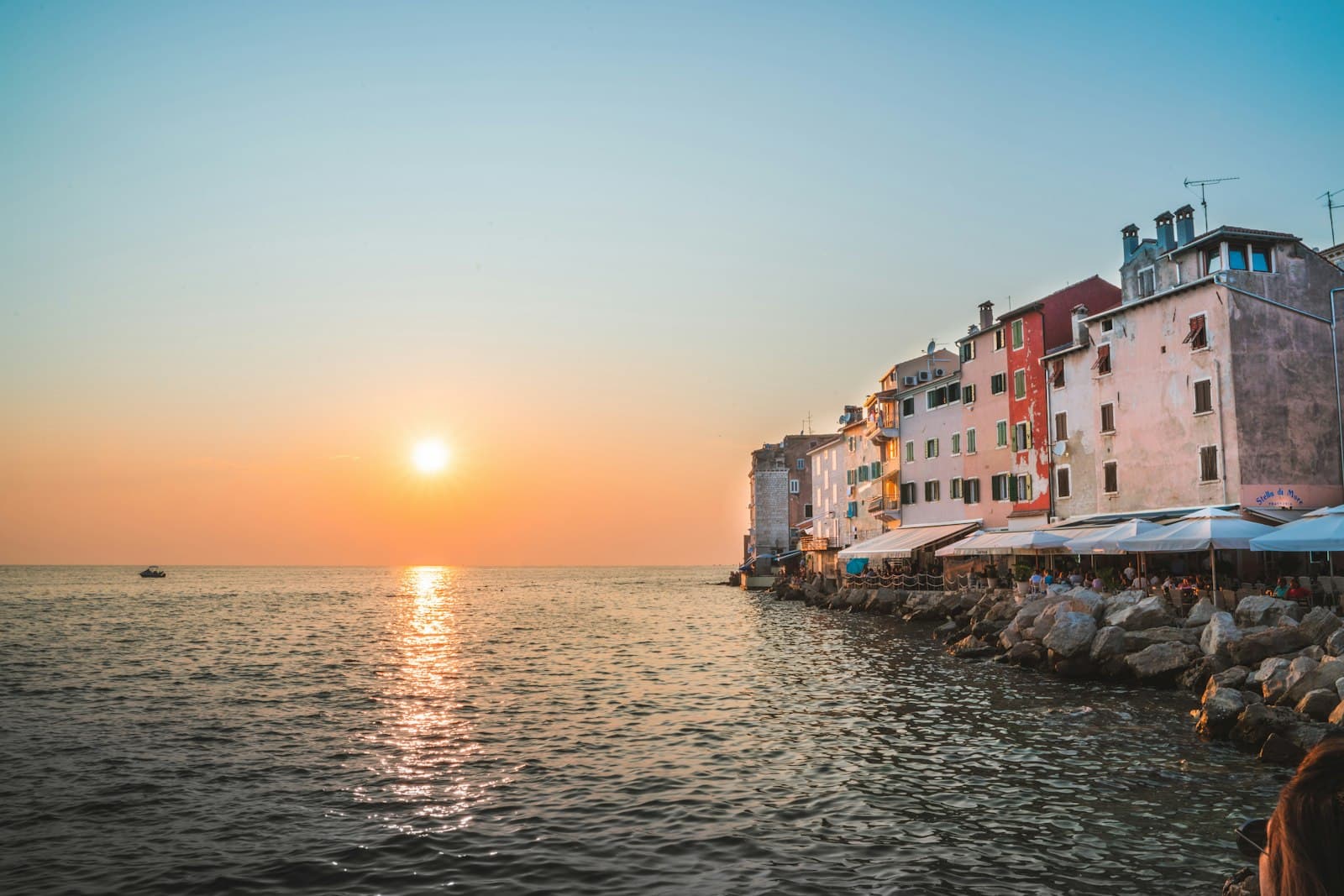 Rovinj — blue sea under blue sky