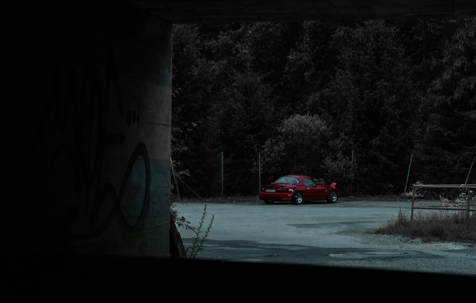 Ruzomberok — a red car driving on a road