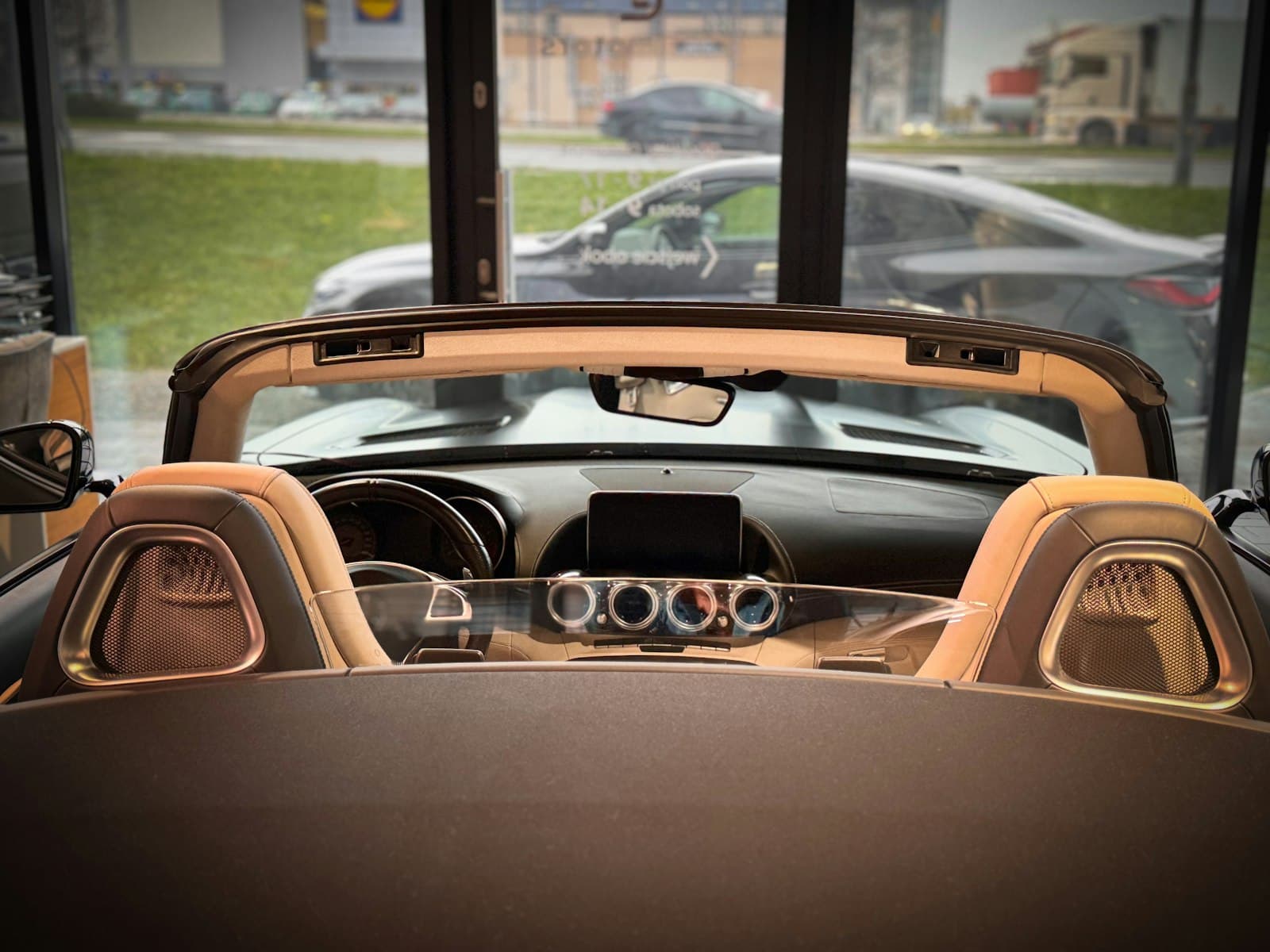 Rzeszów — a view of a car from inside a vehicle