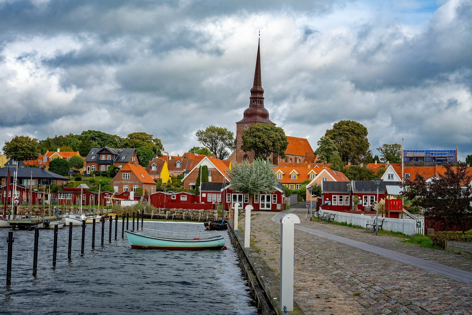 Sønderborg — A charming harbor town with a church steeple.