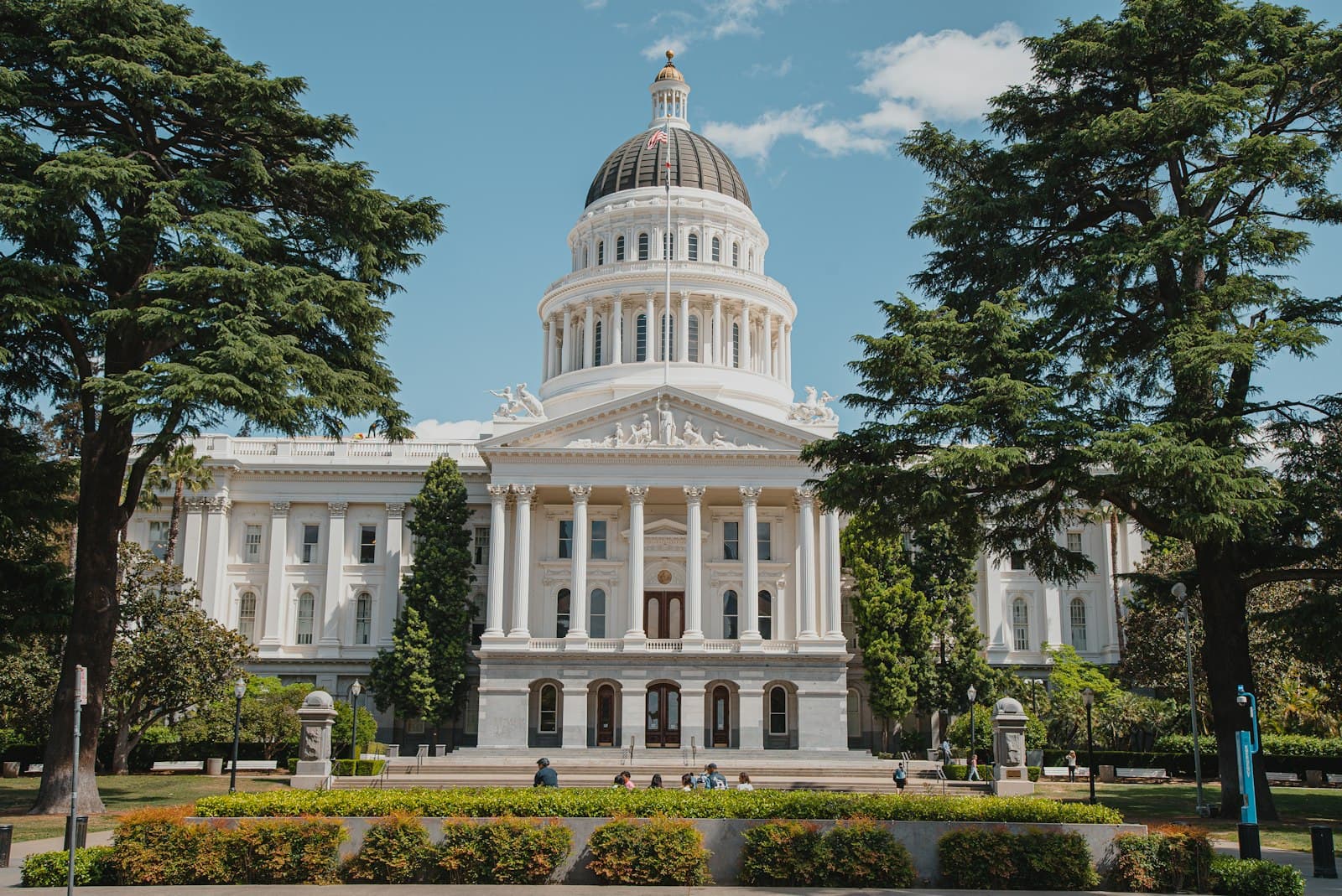 Sacramento — a large white building with a dome on top of it
