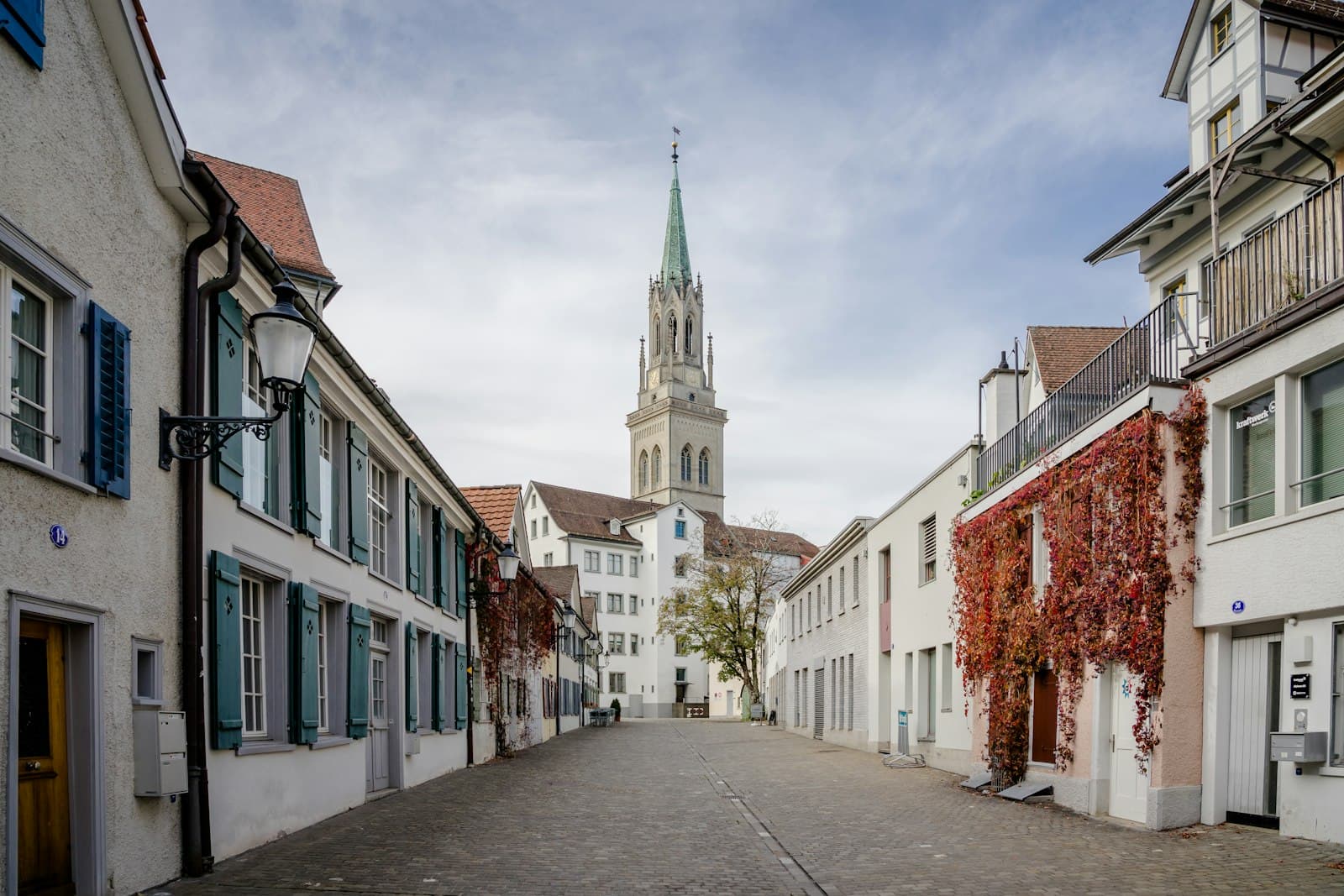 Saint-Gall — a street with buildings on both sides