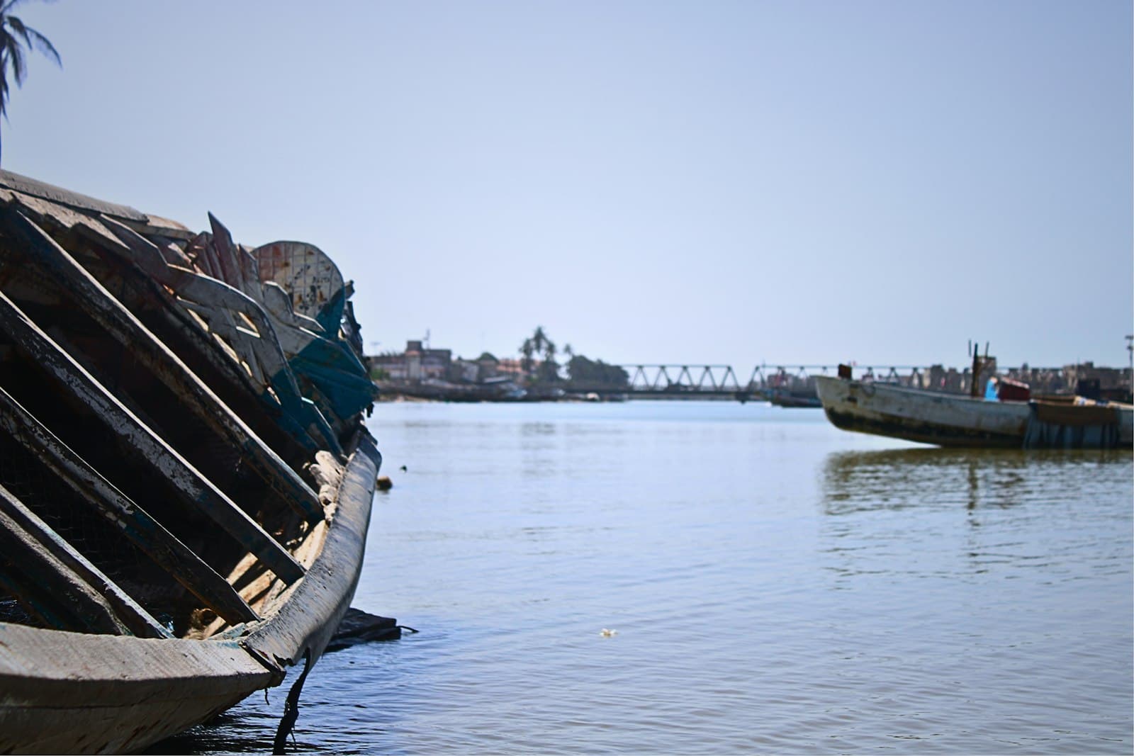 Saint-Louis — a boat sitting on top of a body of water