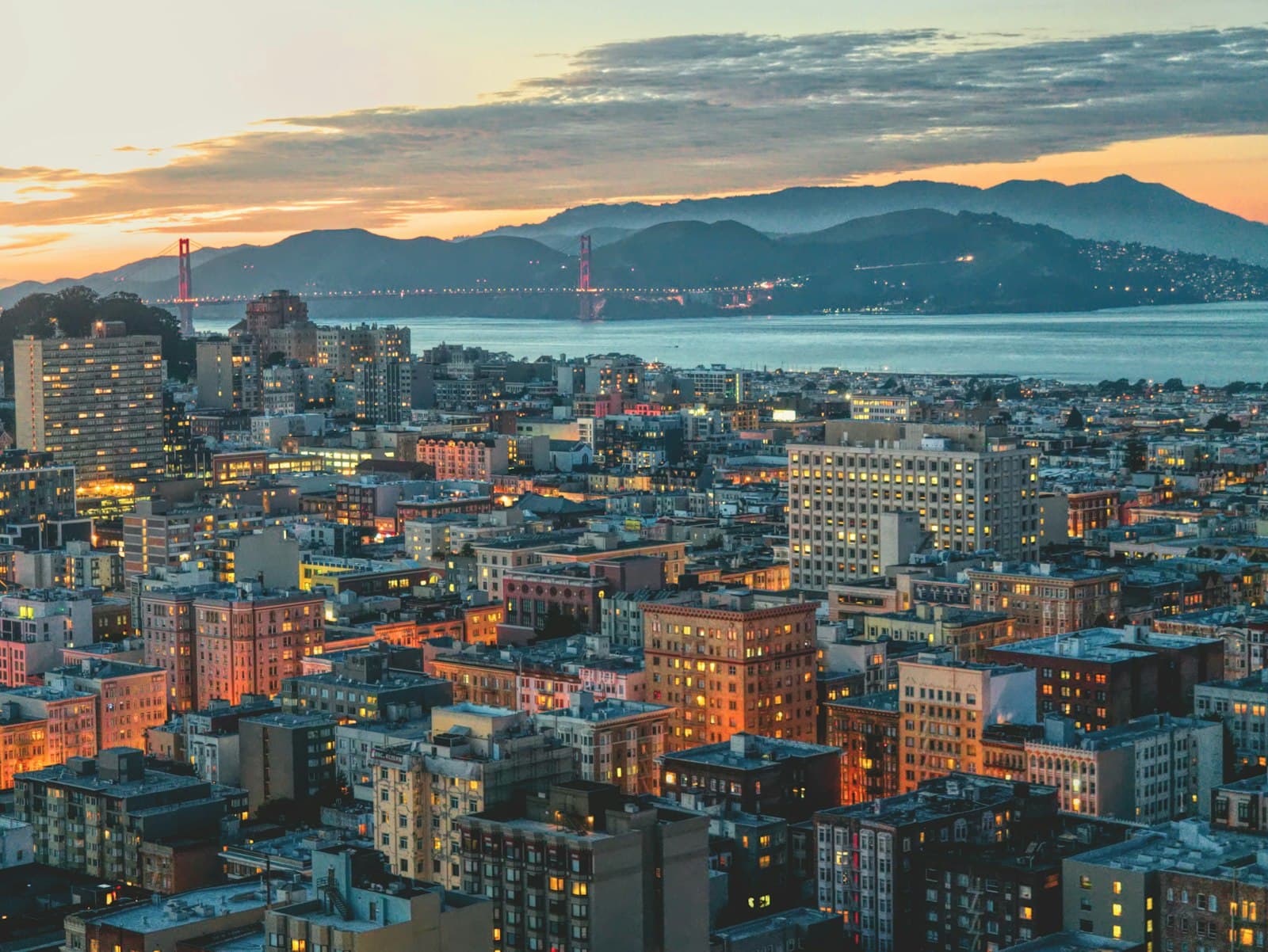 San Francisco — bird's eye view of assorted buildings in a city