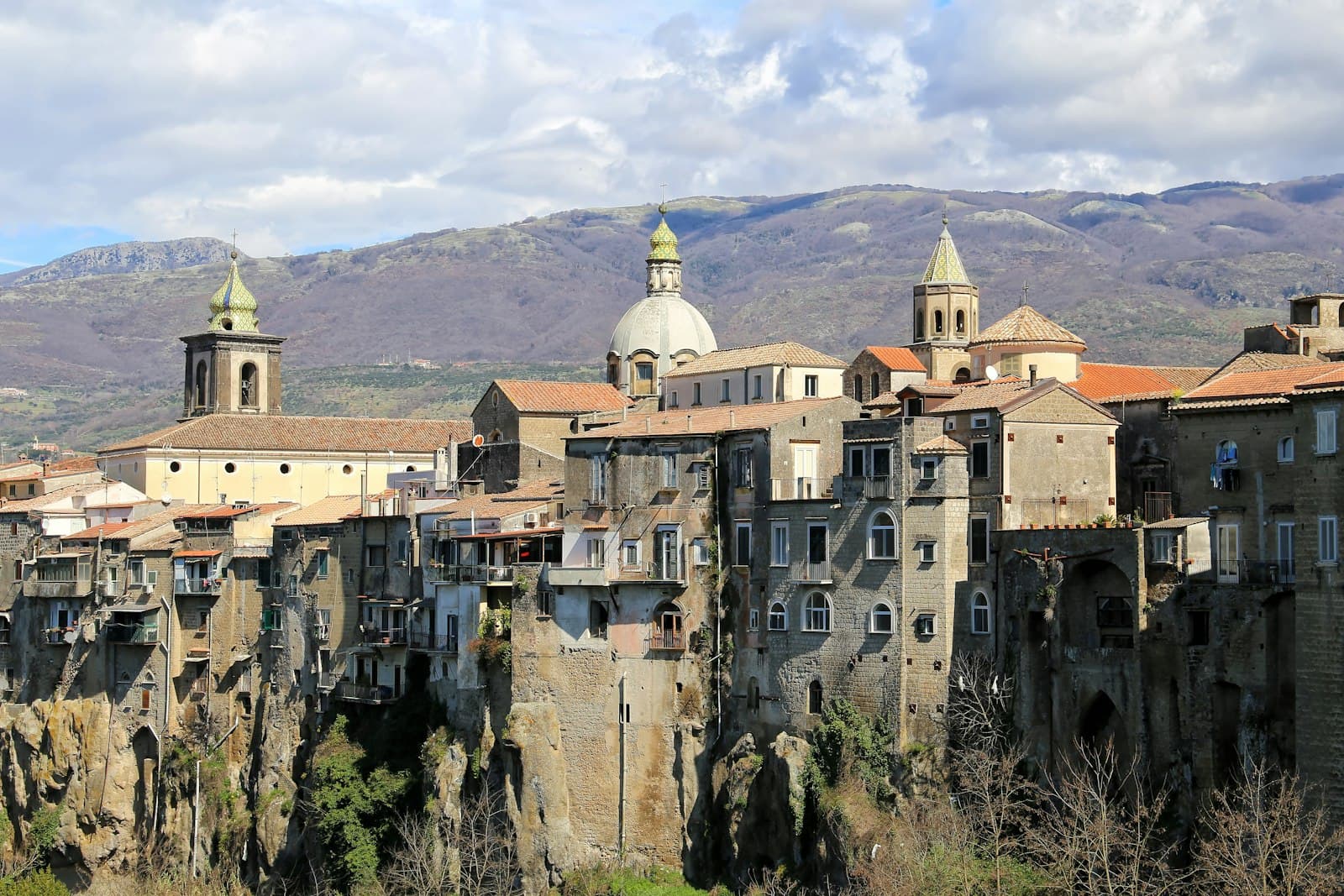 Sant'Agata sui Due Golfi — an old city with a mountain in the background