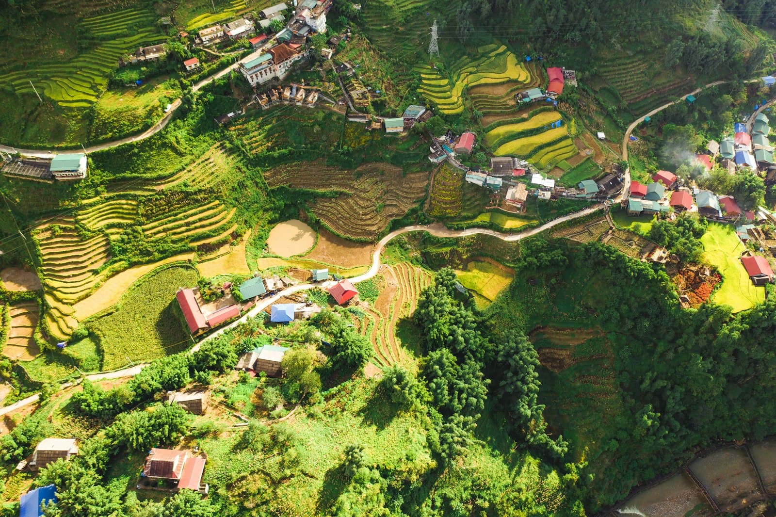 Sapa — aerial view of city at daytime