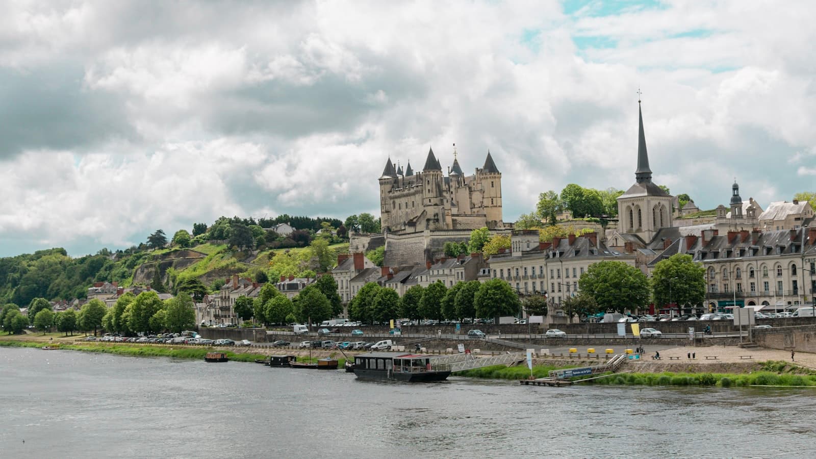 Saumur — a castle on a hill by a river