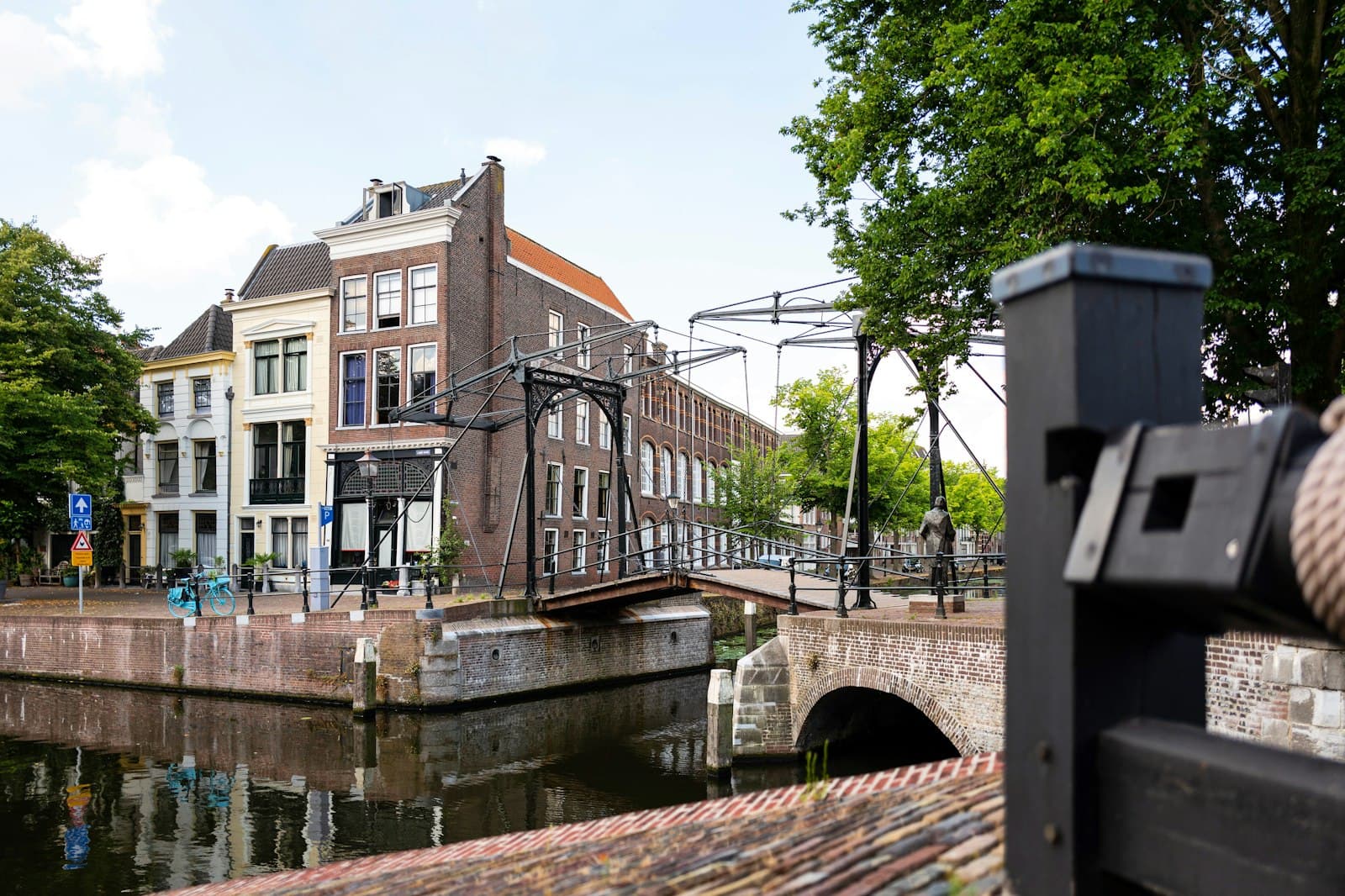 Schiedam — empty street near bridge