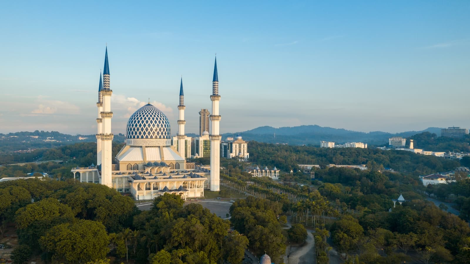 Shah Alam — an aerial view of a large white building