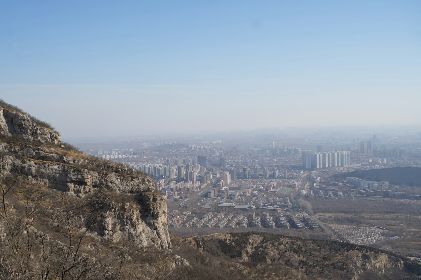 Shijiazhuang — a view of a city from the top of a mountain