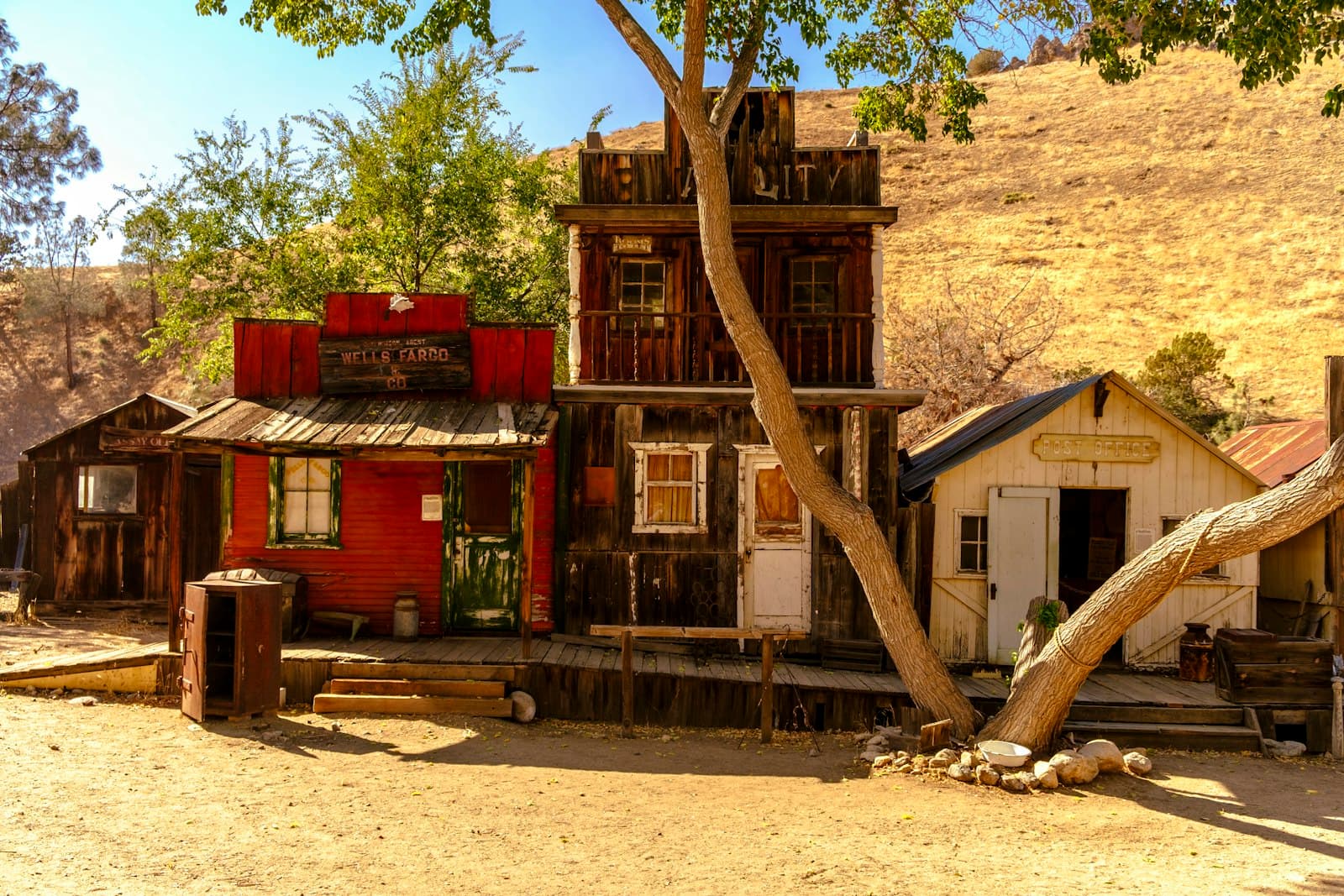 Silver City — Old west town with weathered buildings.
