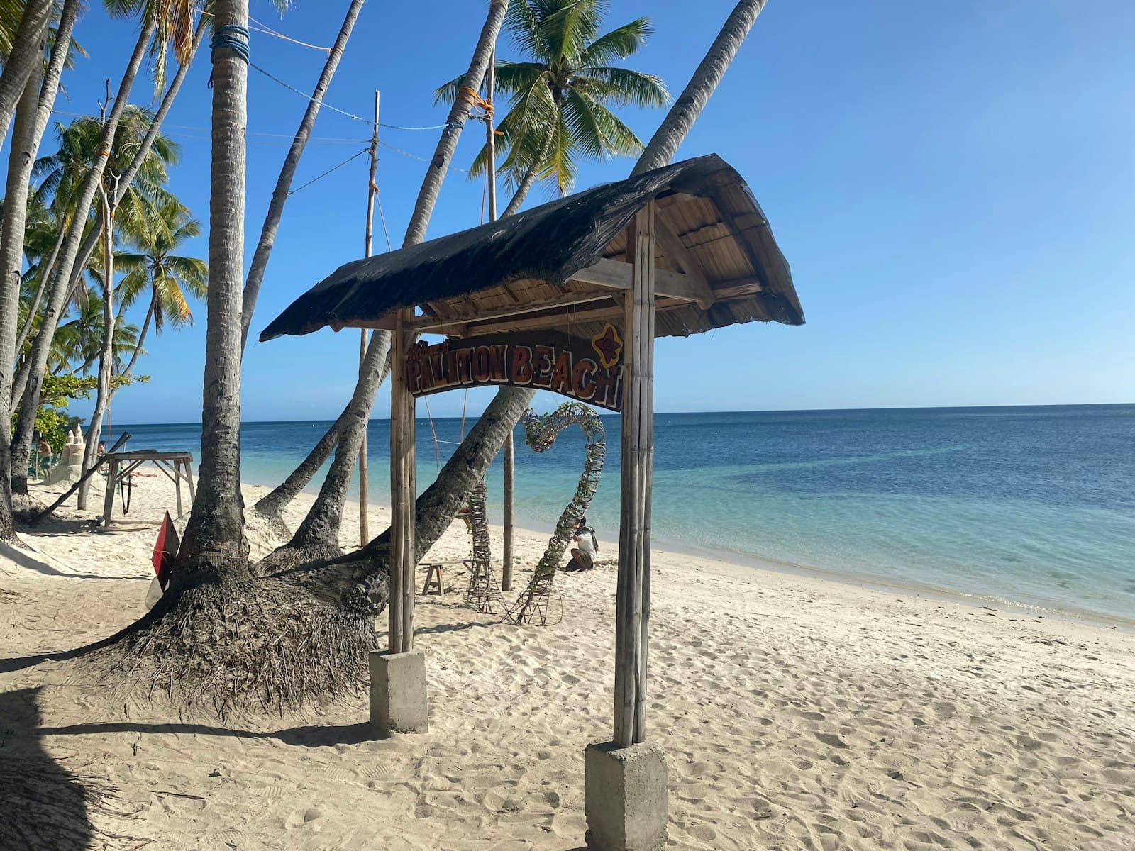 Siquijor — Tropical beach with palm trees and ocean