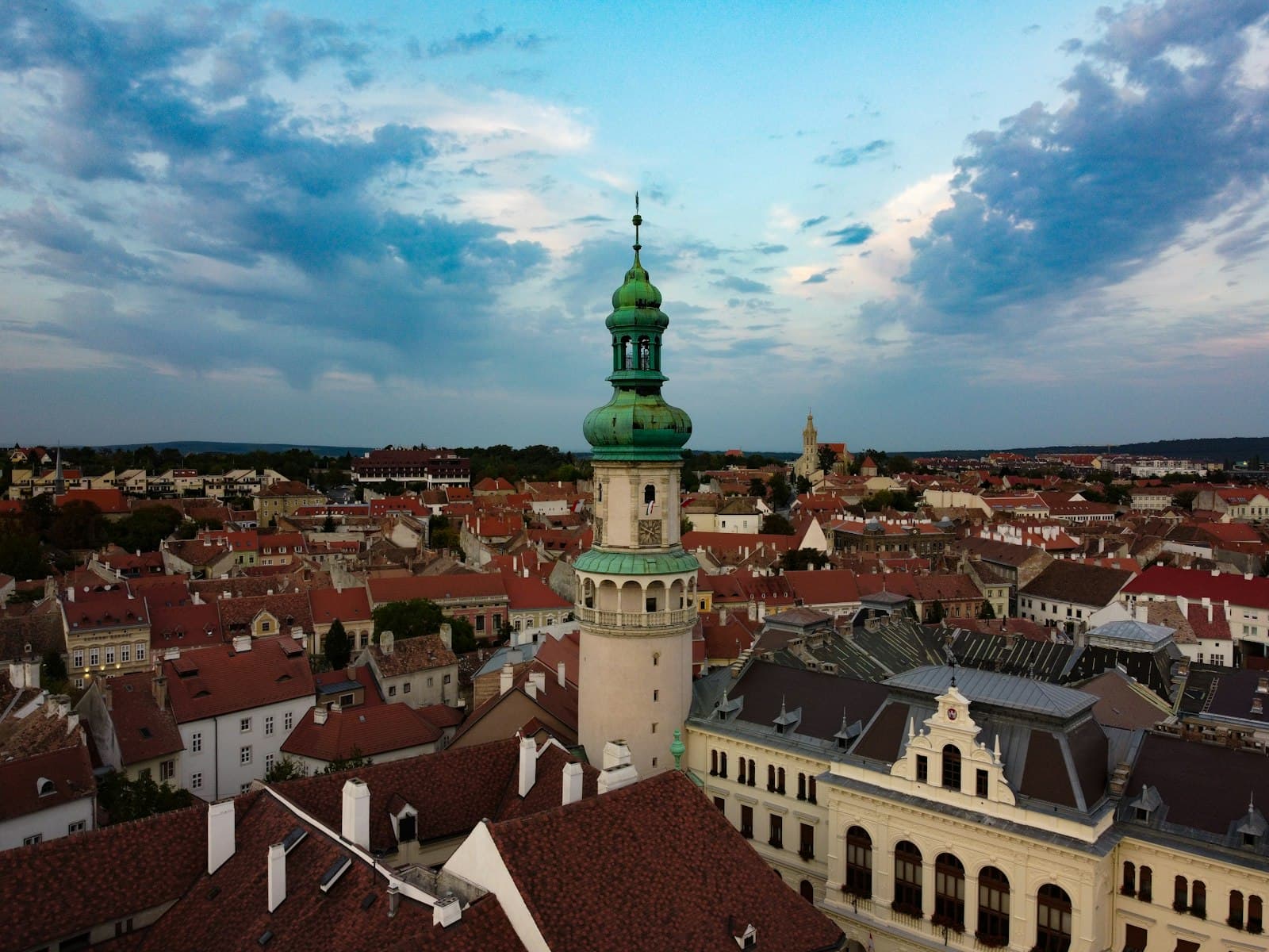 Sopron — a view of a city from a high point of view