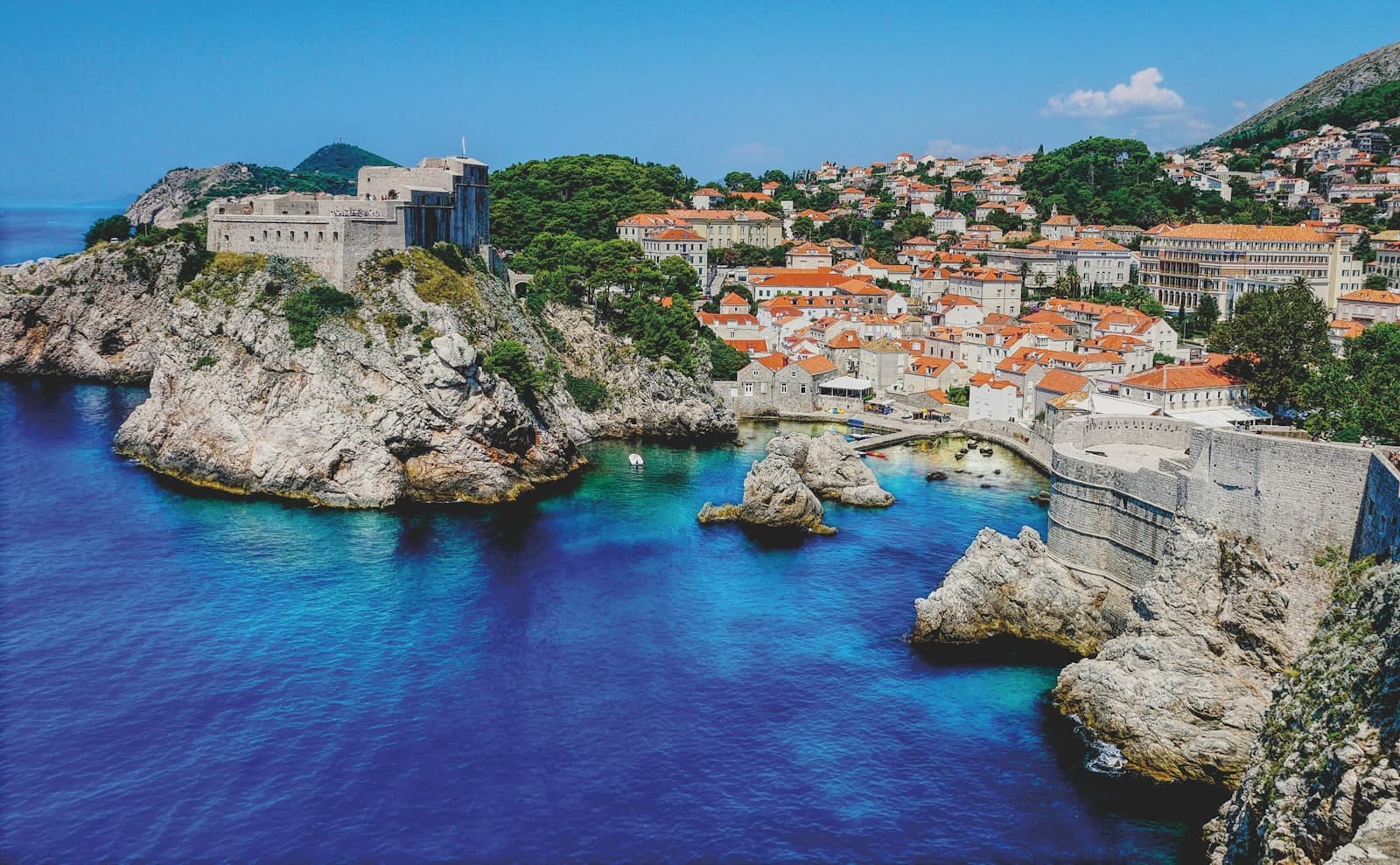 Split — aerial photo of city