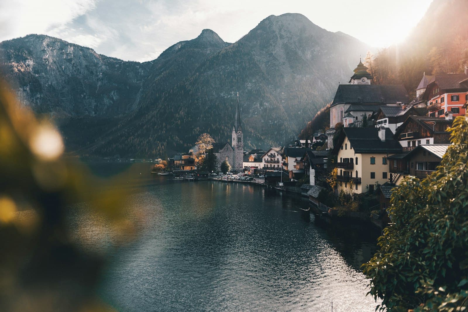 St. Gilgen — town beside body of water and mountains