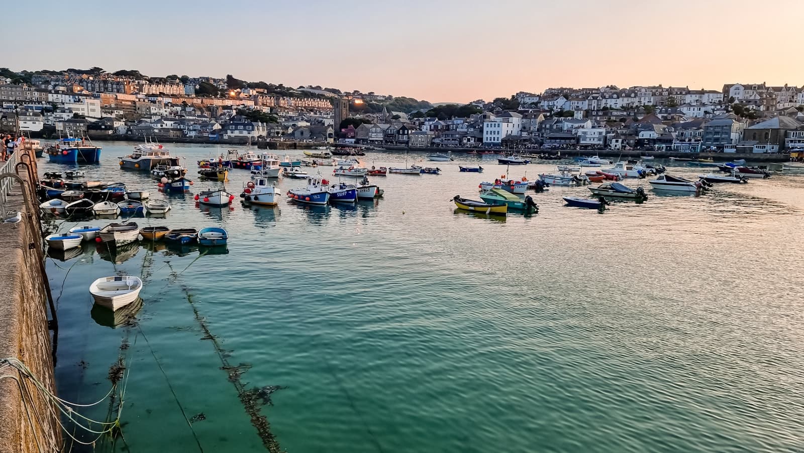 St Ives — a harbor filled with lots of small boats