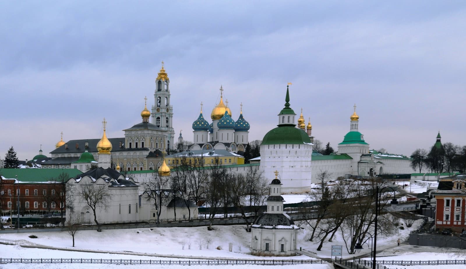 Staraya Ladoga — a large building with towers and domes