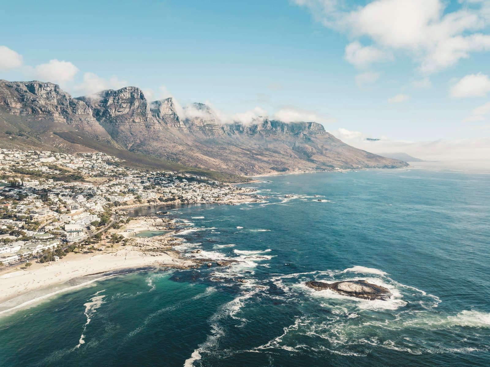 Swellendam — aerial view photography of seashore