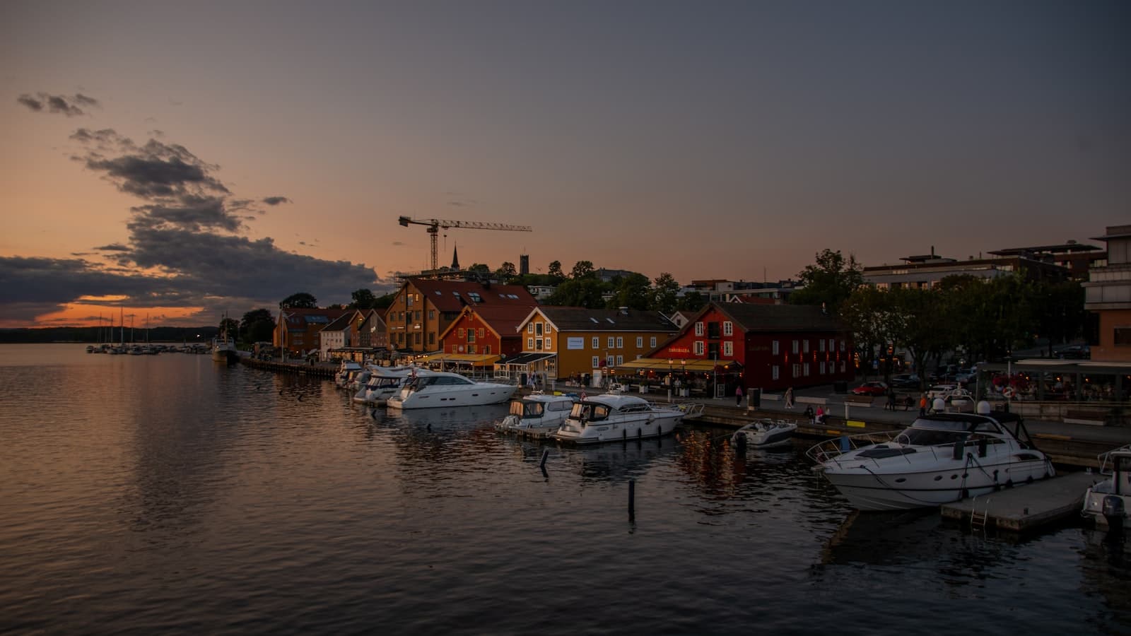 Tønsberg — a harbor filled with lots of boats under a cloudy sky