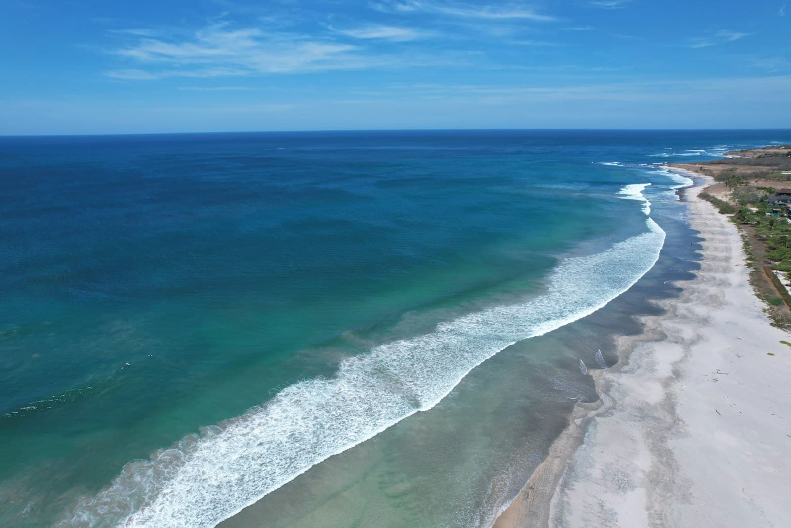 Tamarindo — an aerial view of a beach and ocean
