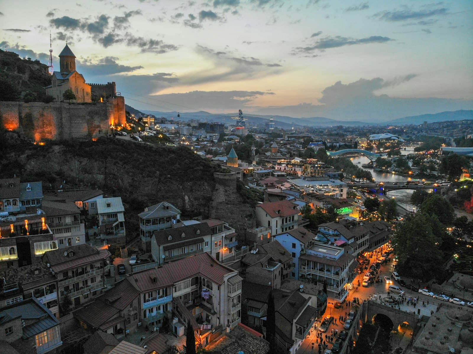 Tbilisi — aerial photo of houses