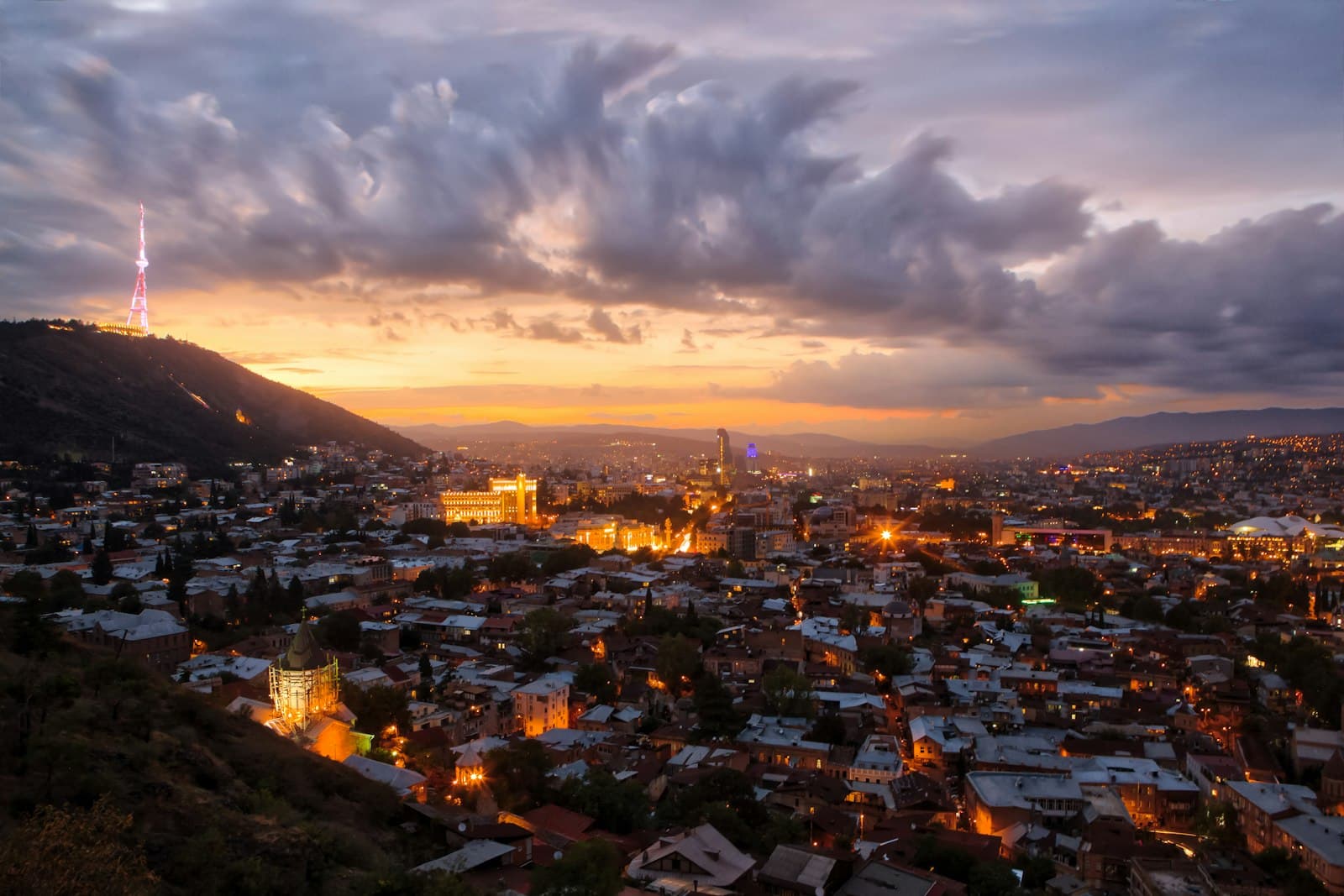 Tbilisi — houses under clouds