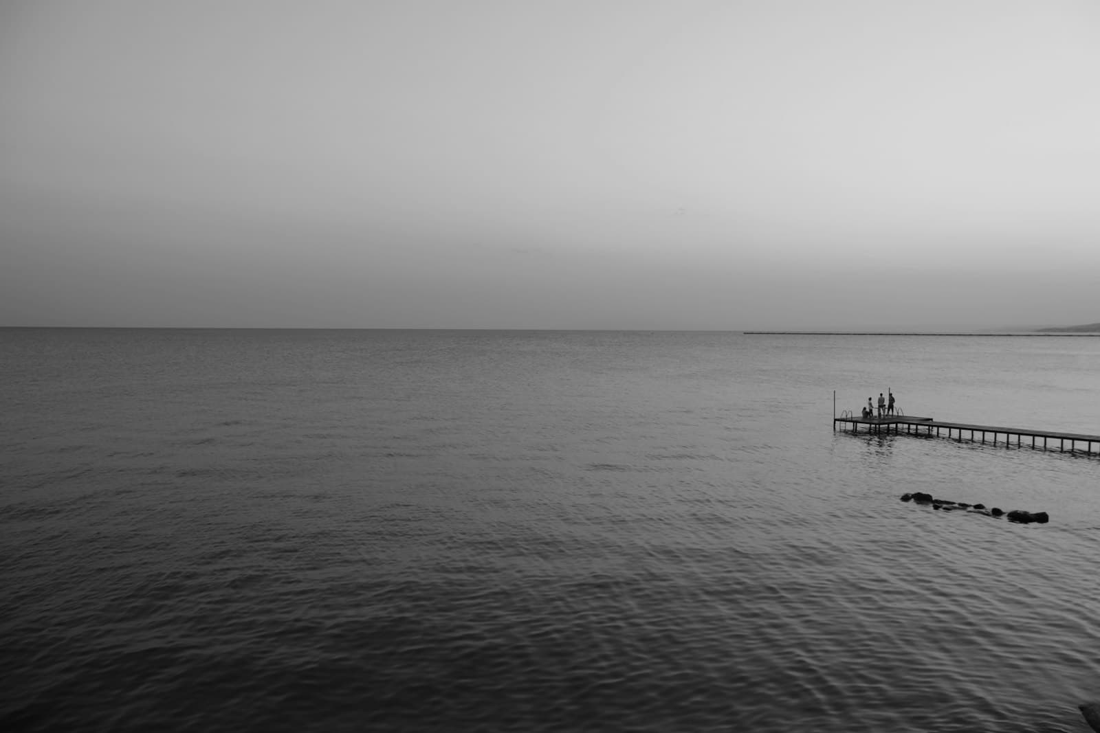 Tekirdağ — grayscale photo of boat on sea