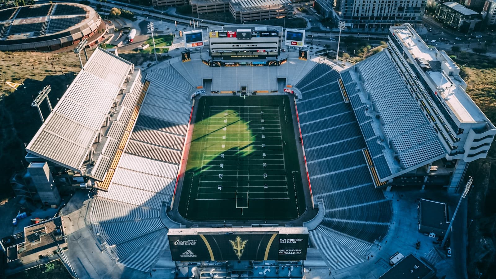 Tempe — aerial photography of football field