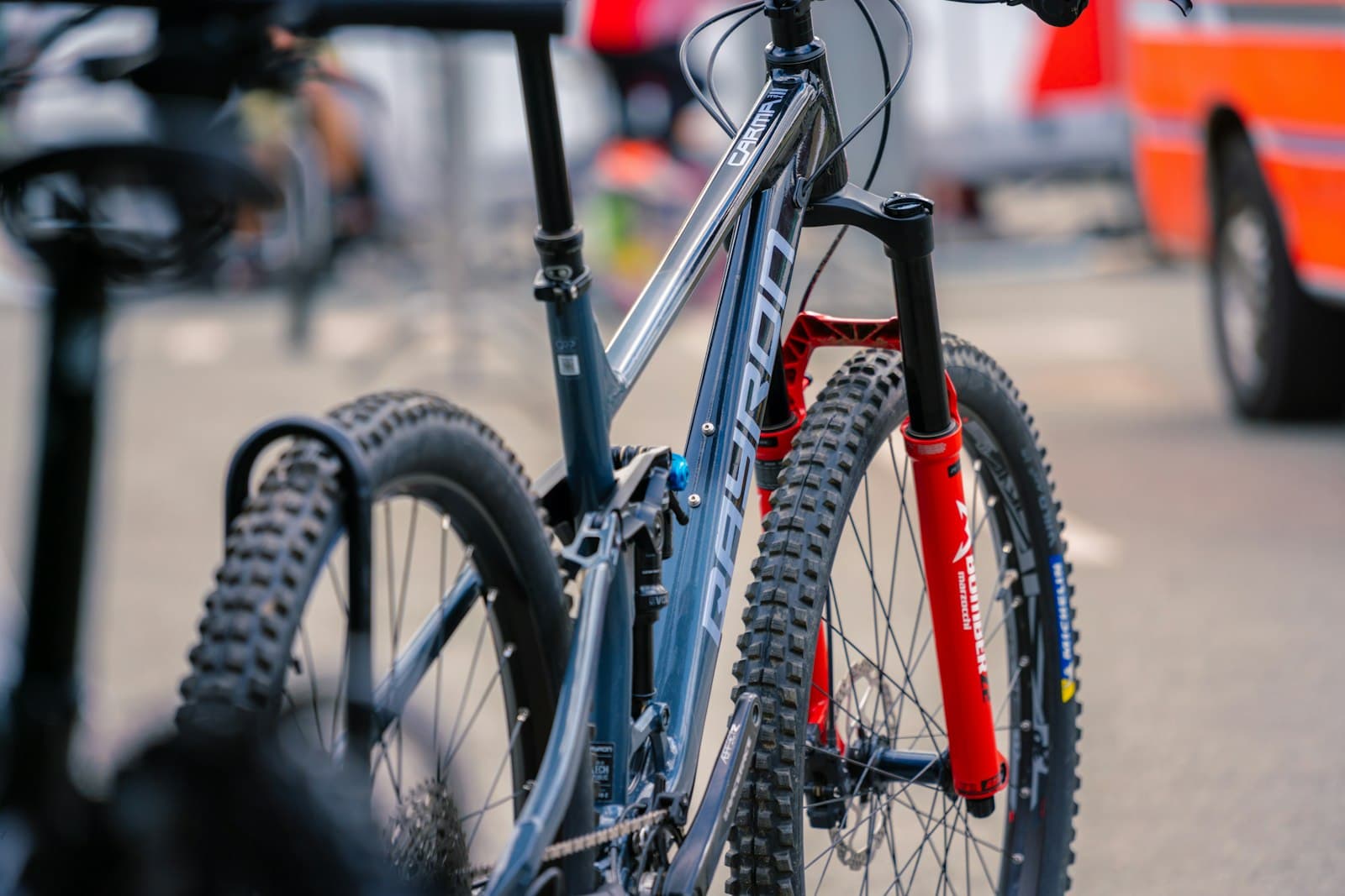 Teplice — a bicycle is parked on the side of the road