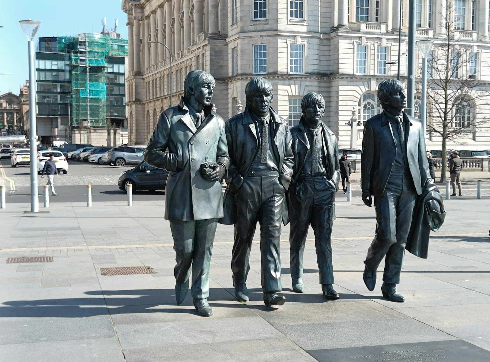 The Beatles in Liverpool — The beatles statue stands proudly in liverpool, england.