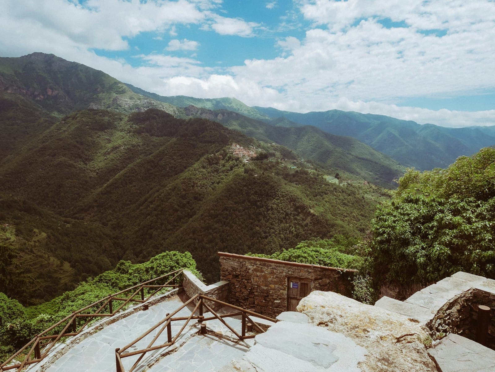Triora — a view of a mountain range from the top of a building