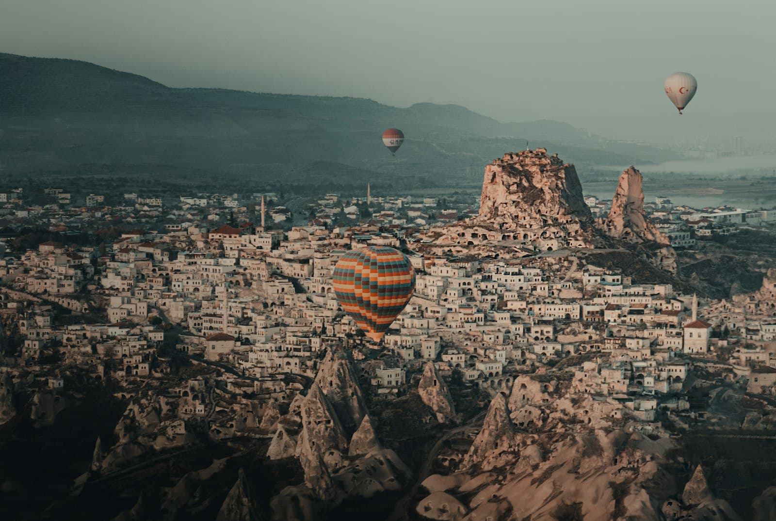 Uçhisar — aerial view of city during daytime