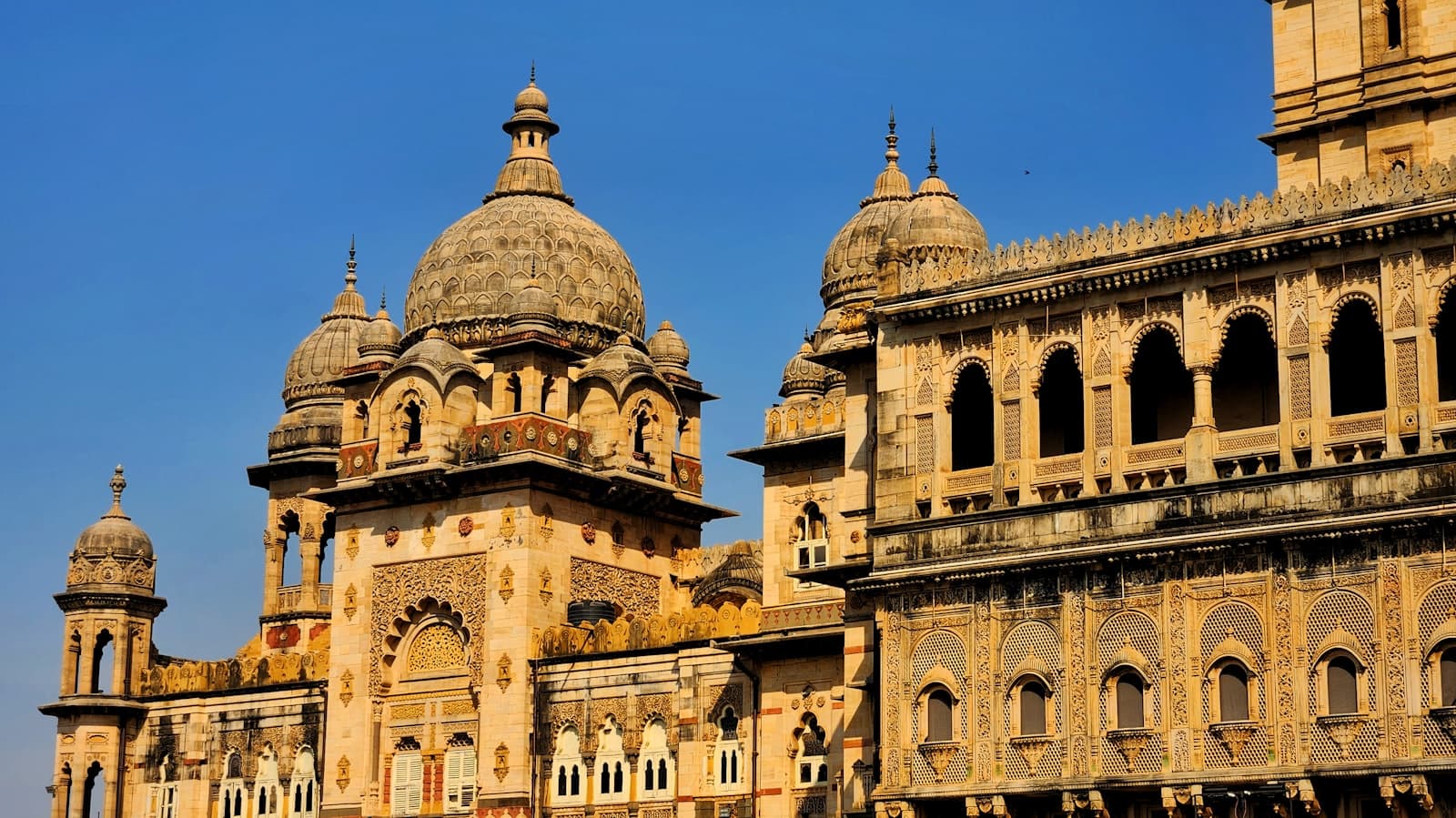Vadodara — a large building with two towers on top of it