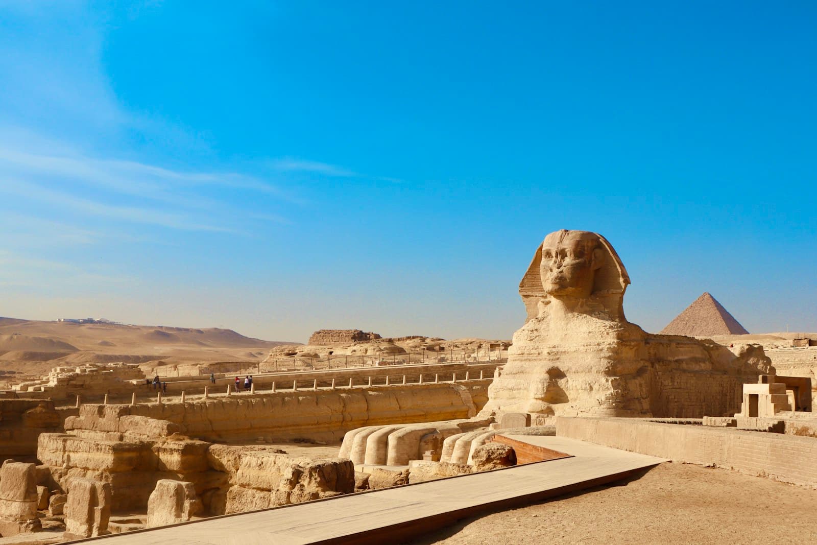 Valley of the Kings — a large sphinx statue in the middle of a desert