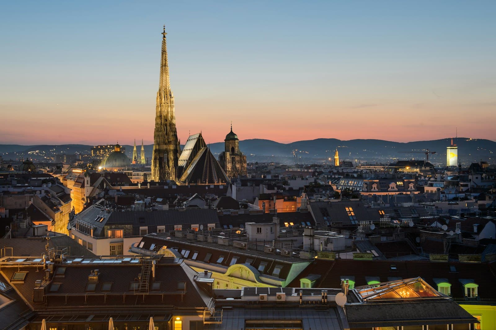 Vienna — aerial photography of city buildings