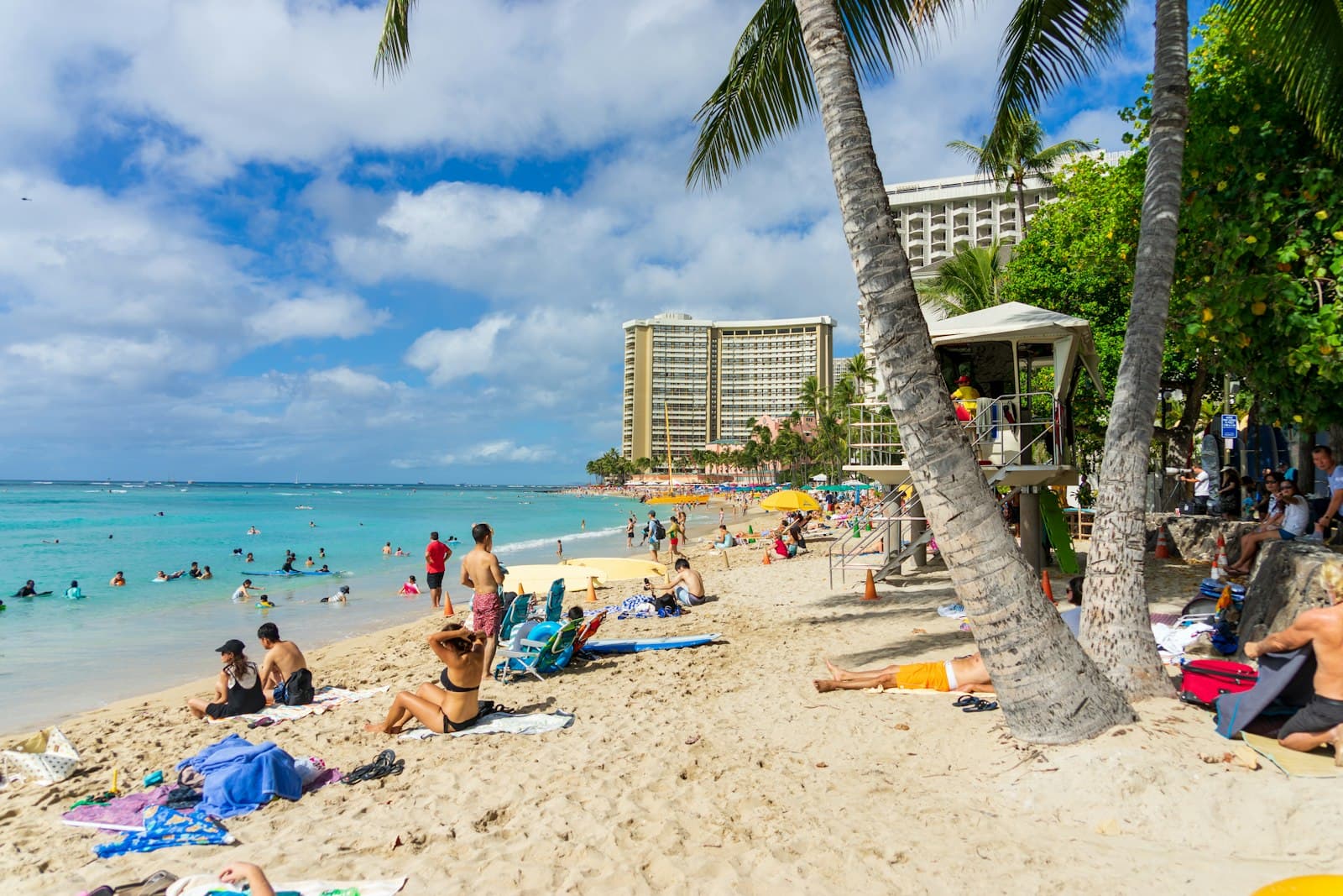 Waikiki — people on beach during daytime