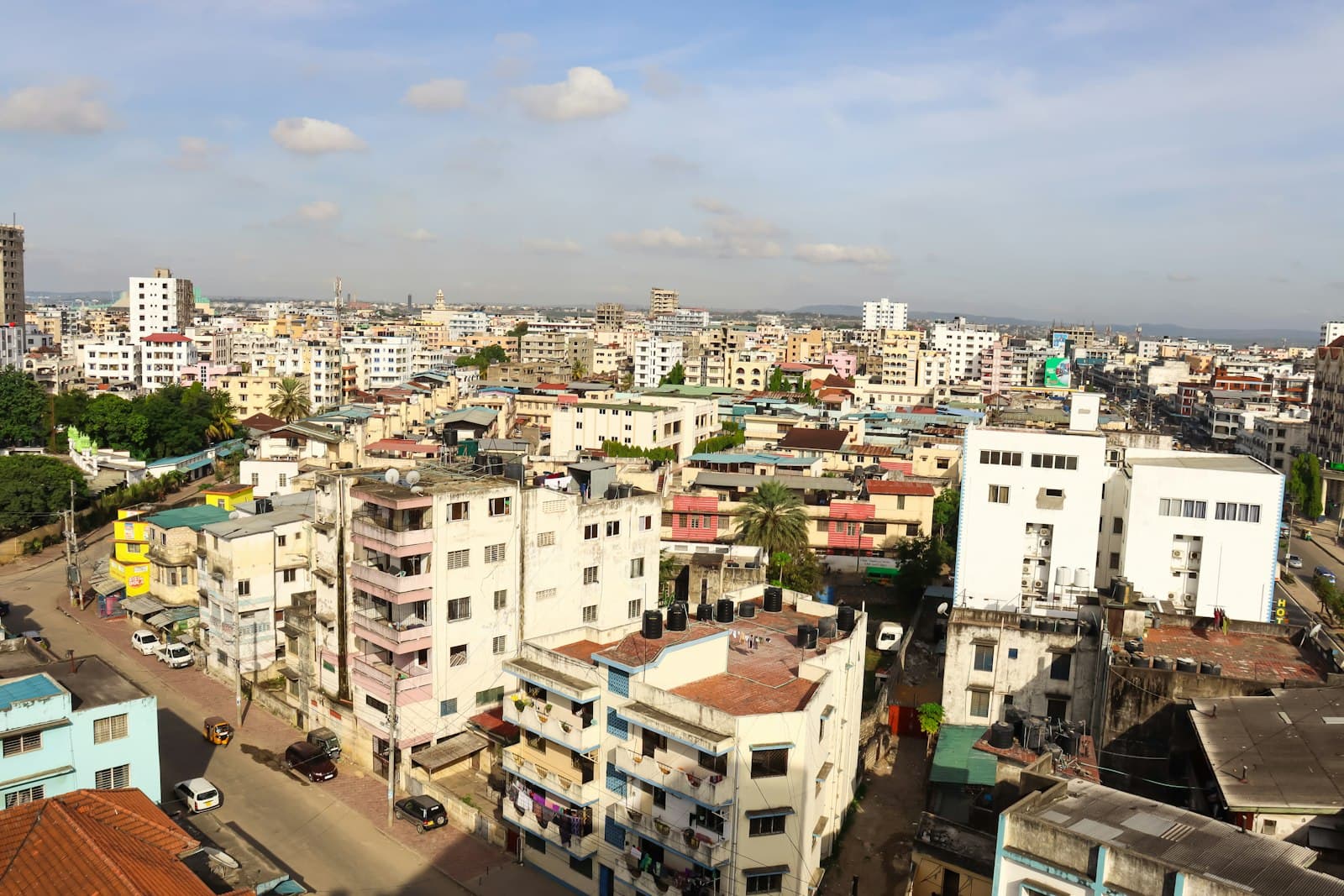 Watamu — a view of a city with lots of tall buildings