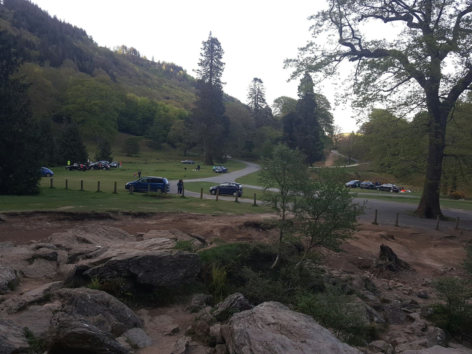 Waterford — a group of cars parked on top of a lush green hillside