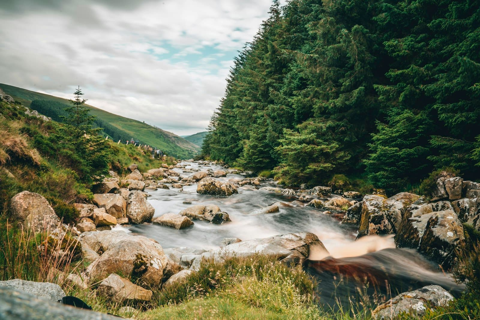 Wicklow — green trees beside river under cloudy sky during daytime