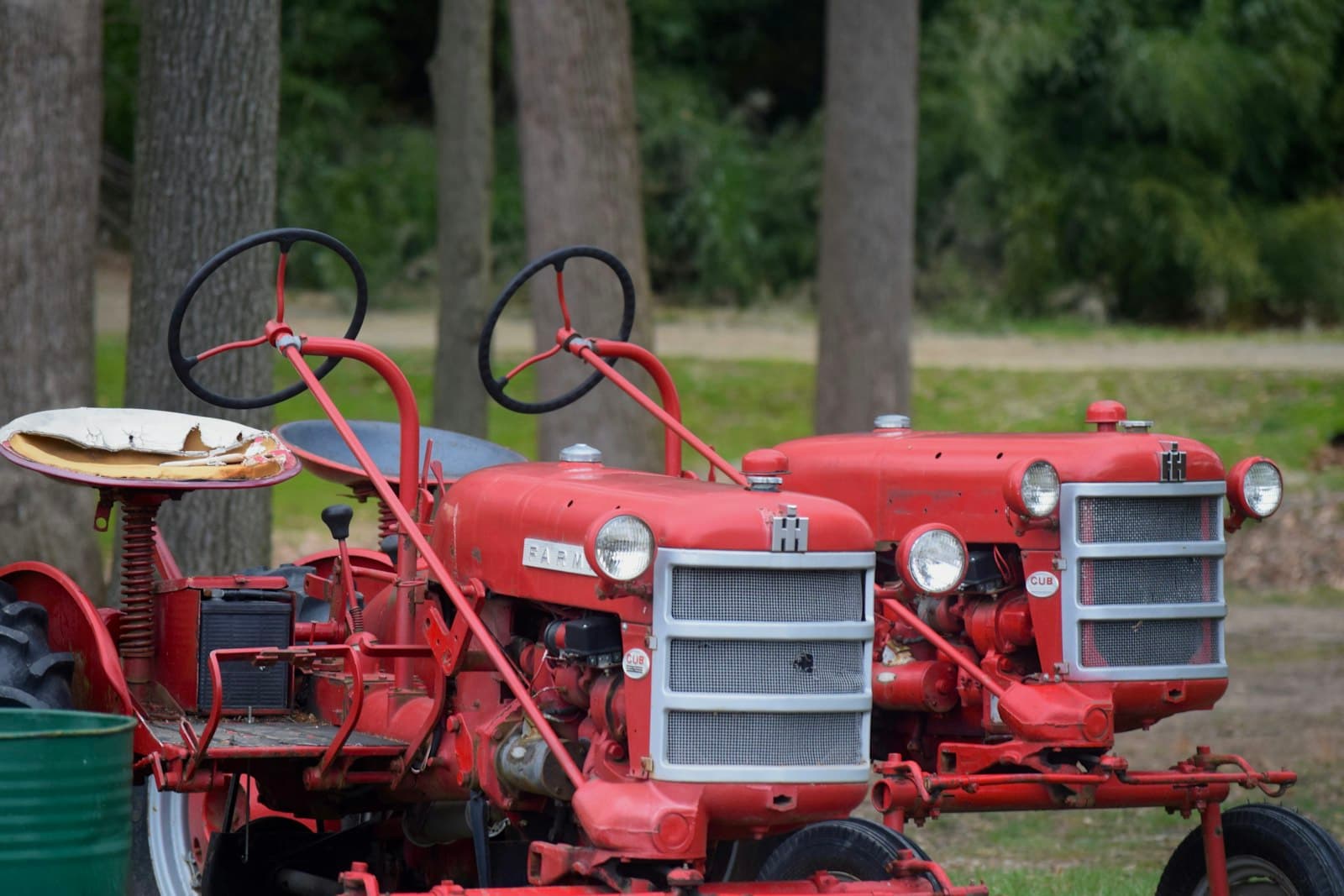 Wilmington — an old red tractor parked in a field